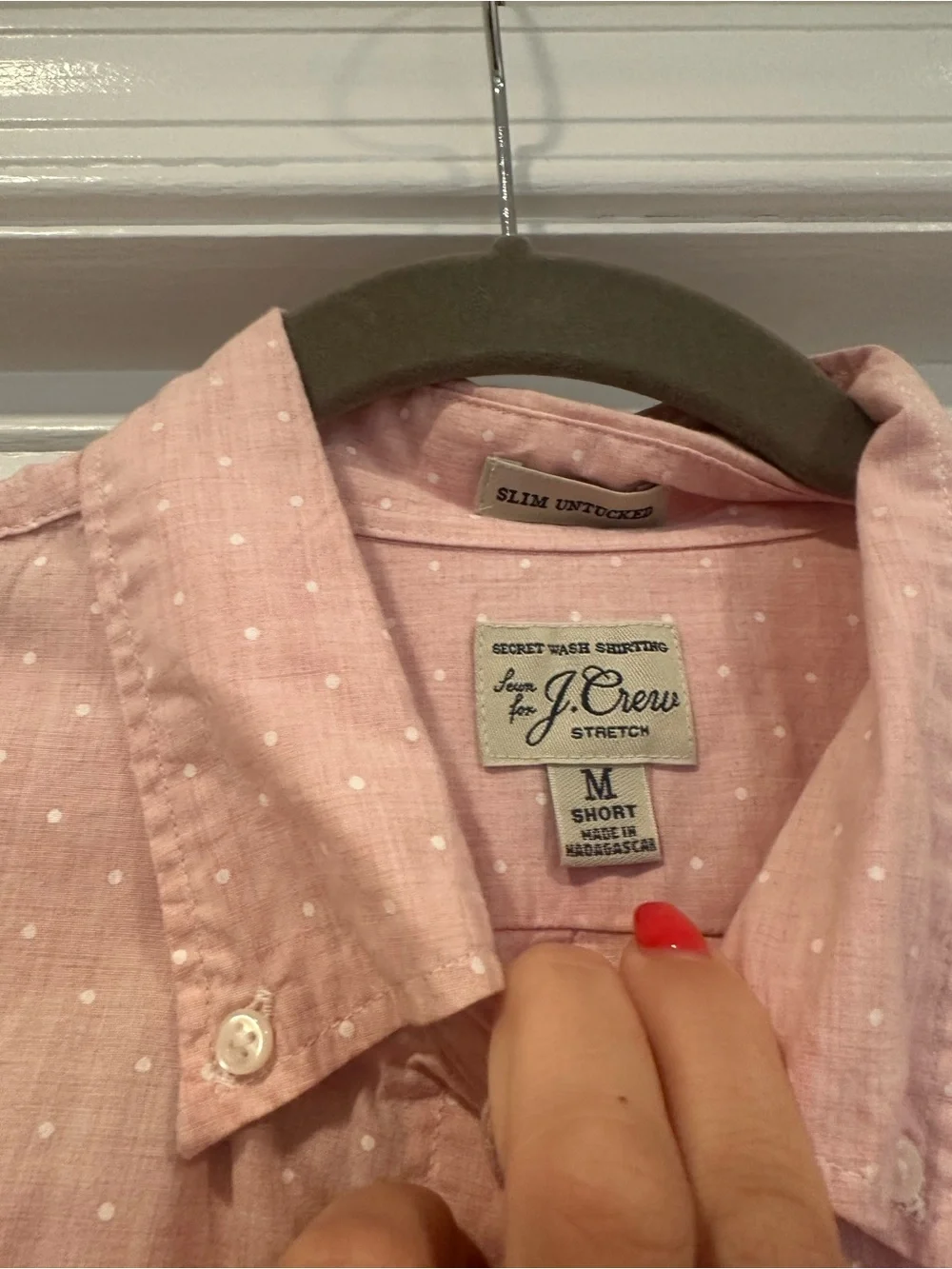 Men's j crew Lightweight Pink Button-Down Shirt